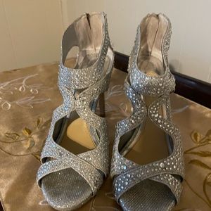 Gianni Bini silver heels. Gently worn.